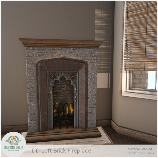 DD Loft Brick Fireplace /ADD