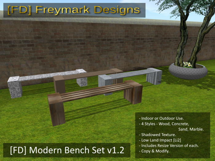 [FD] Modern Bench Set v1.2