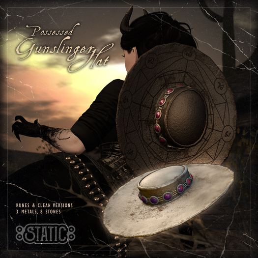 ::Static:: Possessed Gunslinger Hat {Calfskin}