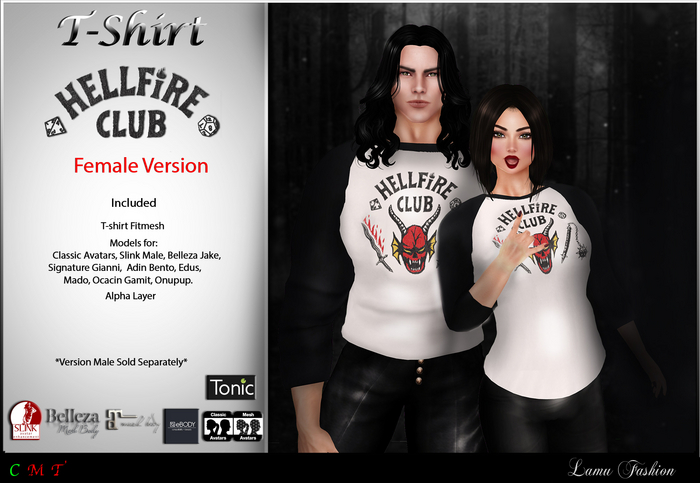 -Lamu Fashion-T-shirt *HELLFIRE CLUB* Female