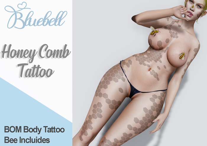 BLUEBELL Honey Comb Body Tattoo