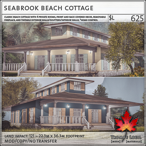 Trompe Loeil - Seabrook Beach Cottage [mesh]