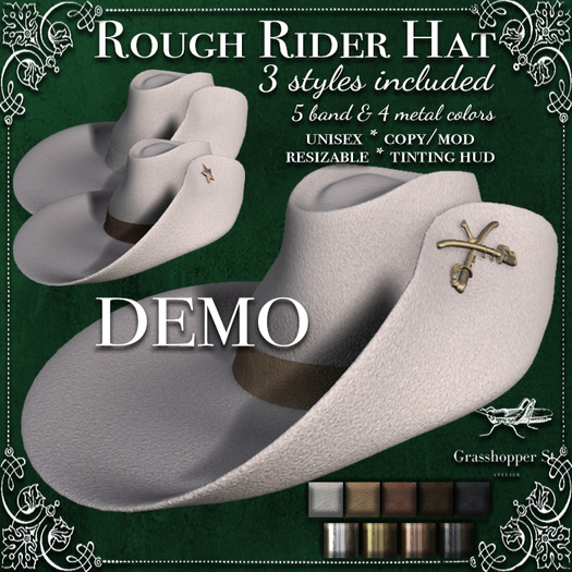 Grasshopper St Rough Rider Hat DEMO