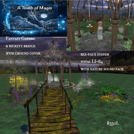 Fantasy Gazebo,Bridge,Ground cover set-Box LI=84