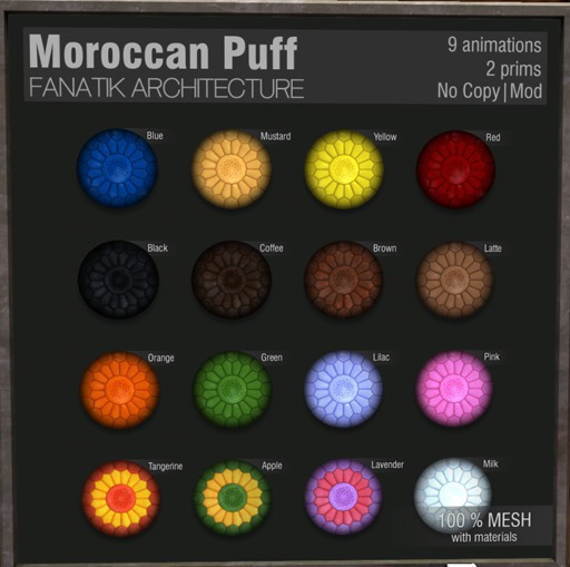 :FANATIK HOME: Maroccan puff Tangerine RARE