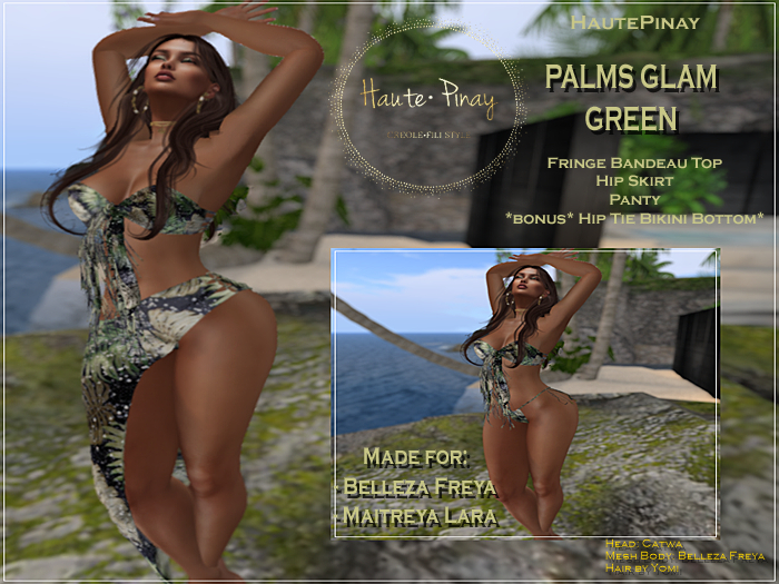 HautePinay - PALMS GLAM GREEN
