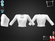 Dae Obj FBX For Heart Cutout Chest Long Sleeves Top Maitreya Slink Physique Hourglass Belleza Legacy