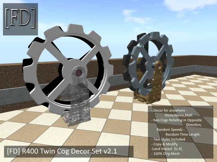 [FD] R400 Twin Cog Decor Set v2.1