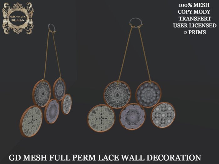 GD MESH FULL PERM LACE WALL DECORATION