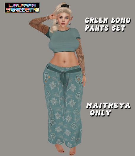 LD~Boho Green Set Maitreya