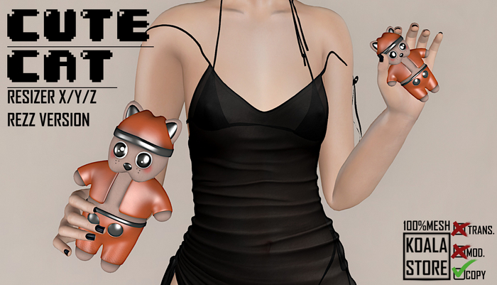 // KOALA STORE // CUTE CAT CHIBI ORANGE