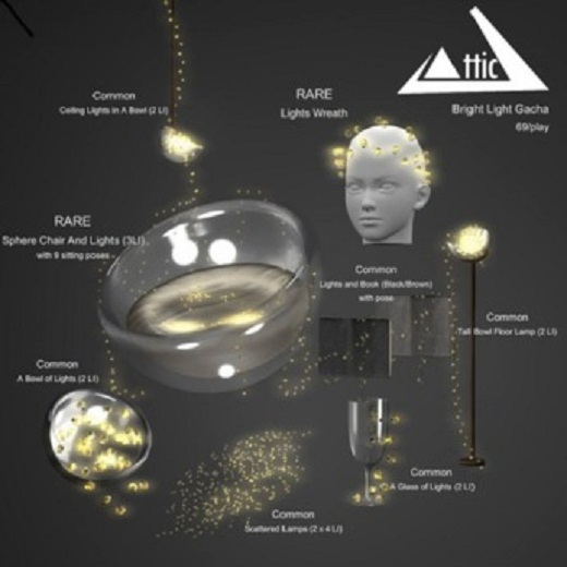 -ATTIC- Sphere Chair And Lights RARE