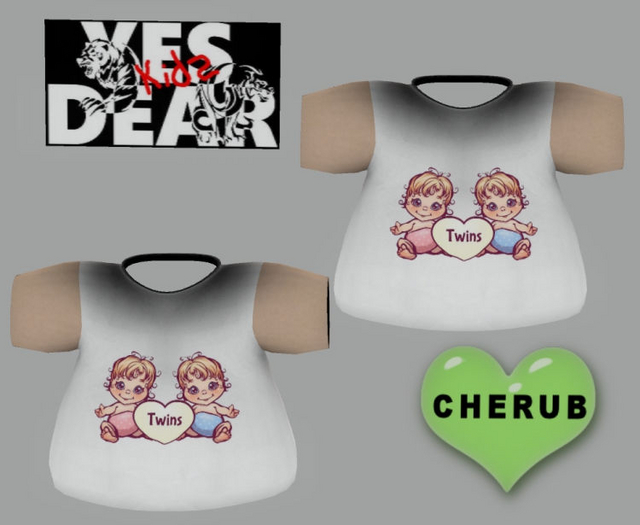 Yes Dear Kids Frat Hearts Twin T's
