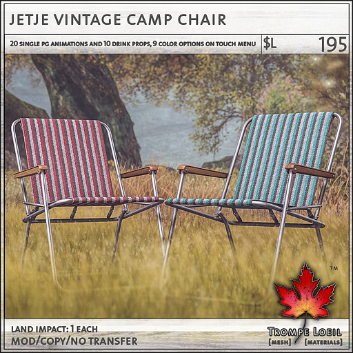 Trompe Loeil - Jetje Vintage Camp Chair [mesh]