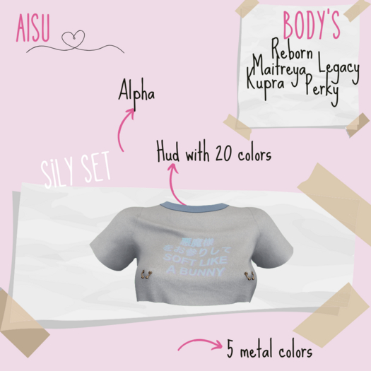 Aisu. -Sily set- soft bunny grey