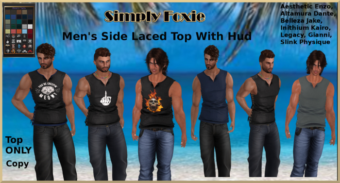 Men's Side Laced Top With Hud (Boxed)