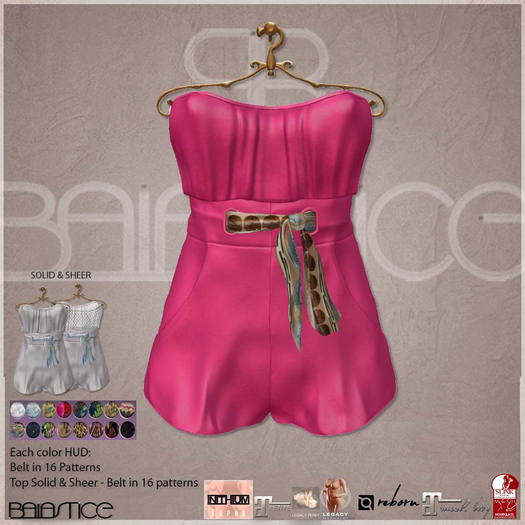 Baiastice_Bybo Shorts Rompers-Cyclamen