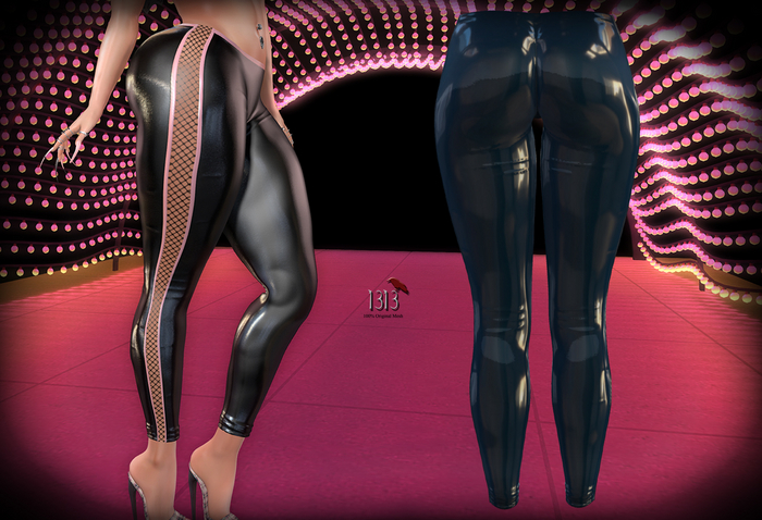 (*<*) 1313 Natasha Leggings - Latex Cobalt