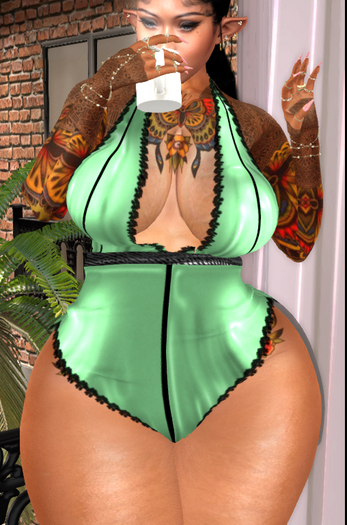 UMA SHORT SATIN ROMPER GREEN