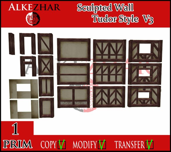Sculpted Wall Tudor Style v3