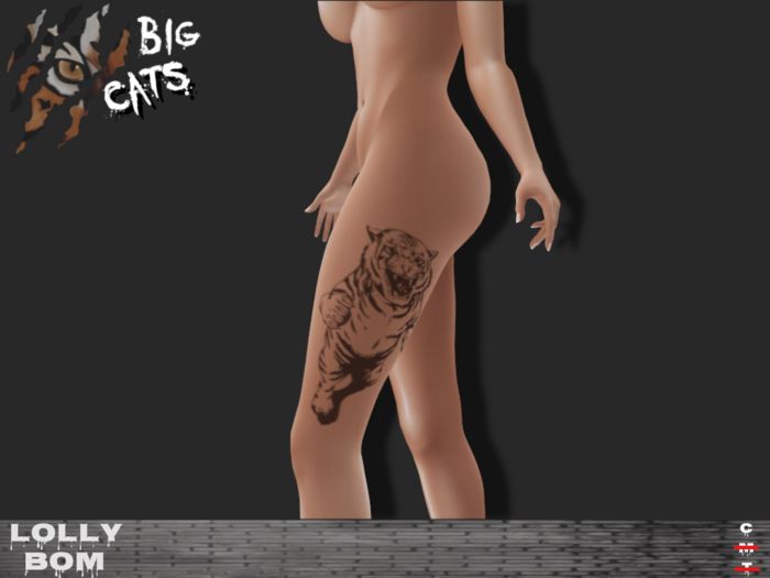 LOLLY's BOM things... [tattoo] BIG CATS - WILD ***UNISEX***(Leg)