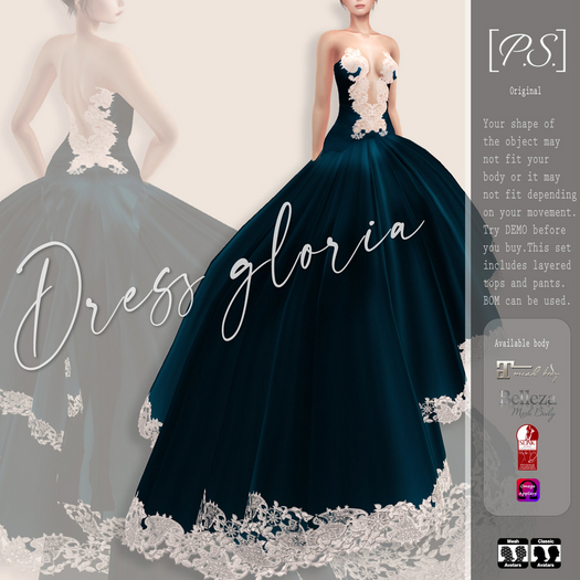 *~PS~* Dress Gloria(nBlue)