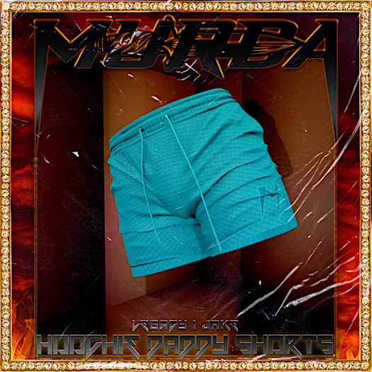 + .Murda Inc.  Hoochie Daddy Shorts Turquoise - UNPACKER