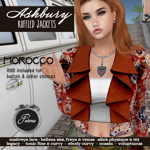 {Poeme} Ashbury Ruffled Morocco Jacket
