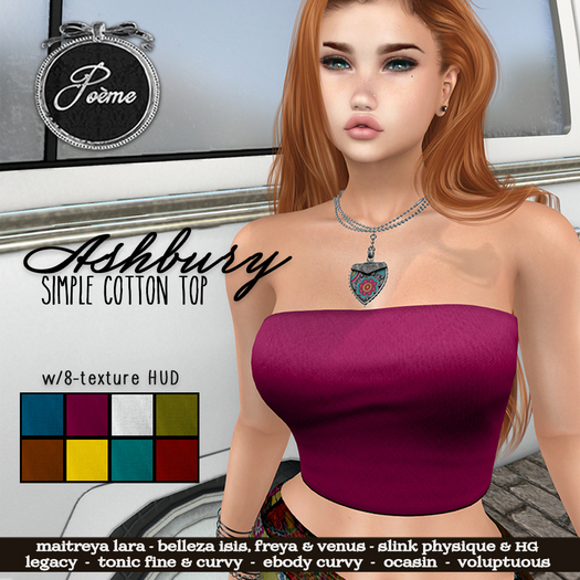 {Poeme} Ashbury Simple Cotton Top w/HUD 