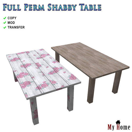 [My Home] Full Perm Shabby Table