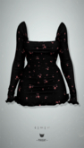 -Pixicat- Niom Dress (FlowerSmallDark)
