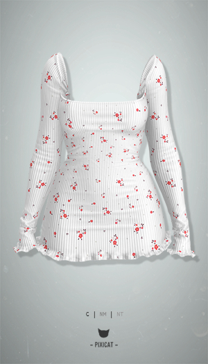 -Pixicat- Niom Dress (FlowerSmallLight)
