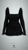 -Pixicat- Niom Dress (PinStripeBlack)