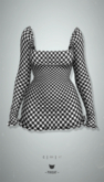 -Pixicat- Niom Dress (HoundTooth)