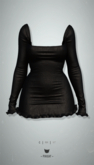 -Pixicat- Niom Dress (LeatherBlack)