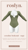 roslyn. coraline bodysuit. sage [unpack]