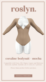 roslyn. coraline bodysuit. mocha [unpack]