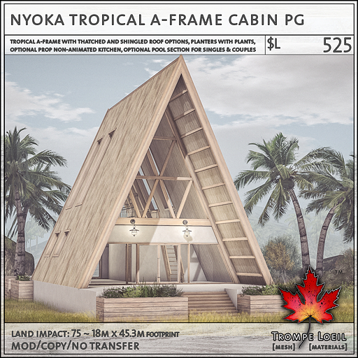 Trompe Loeil - Nyoka Tropical A-Frame Cabin PG [mesh]