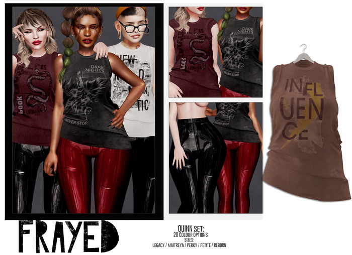 Frayed - Quinn Tee - Influence