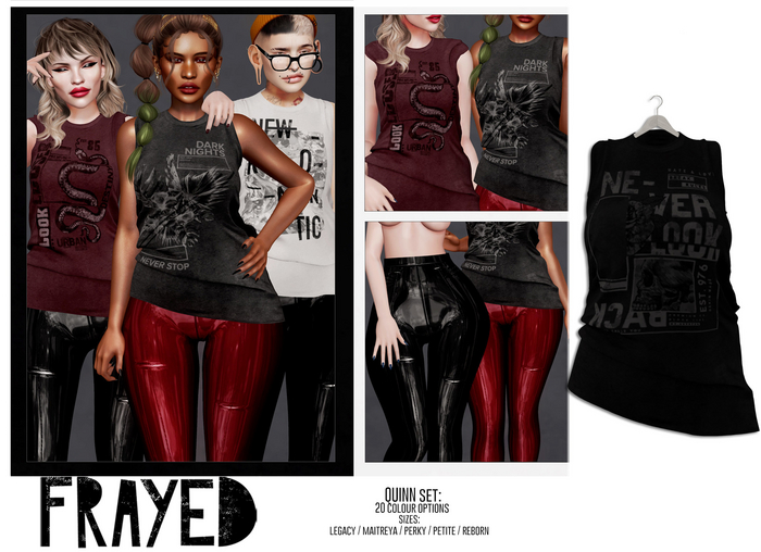 Frayed - Quinn Tee - Never Look Back