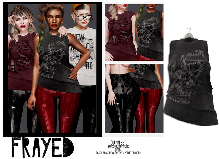 Frayed - Quinn Tee - Dark Nights
