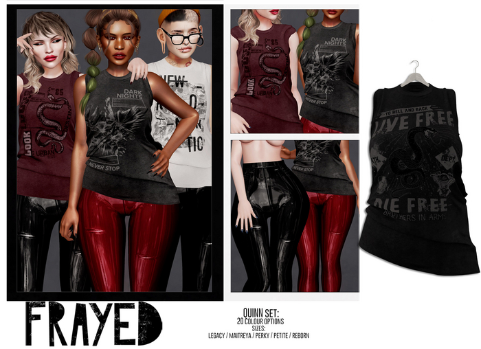 Frayed - Quinn Tee - Live Free