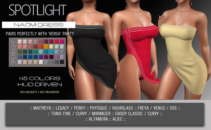 SPOTLIGHT - NAOMI DRESS (DEMO Available In-World)