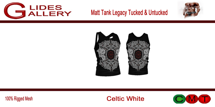 LEGACY MATT TANK  Tucked  & Untucked Celtic White