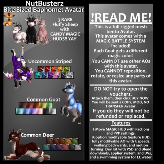 {NB} Bite Sized Baphomet RARE White Sheep Voucher (Wear)