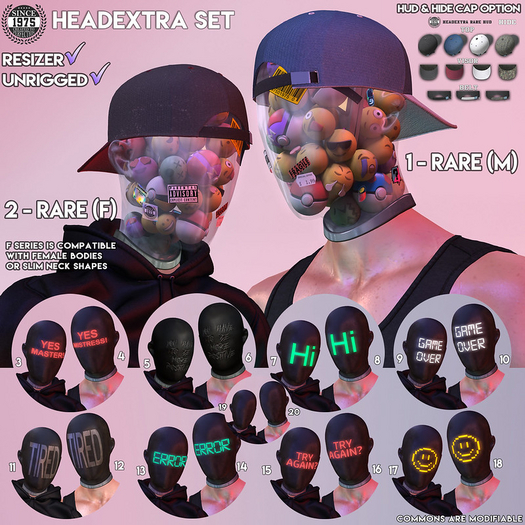 1. [Since1975] HeadExtra - (Male) RARE
