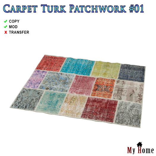 [My Home] Carpet Turk Patchwork #01