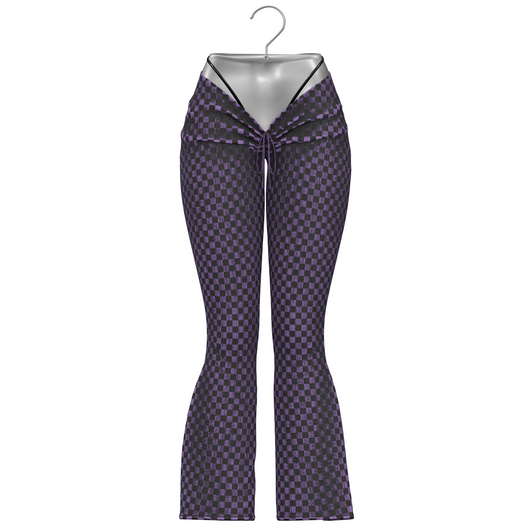 dewyPLUSH // Haley Pants [PURPLE CHECKBOARD]