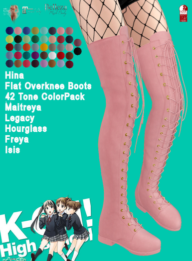 KO-H Hina Flat Overknee Boots ColorPack