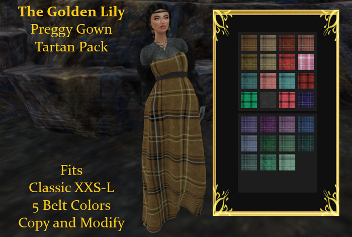 *TGL* Preggy Gown ~ Tartan Pack